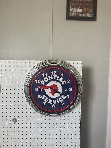 Fox custom neon clock with orange glow