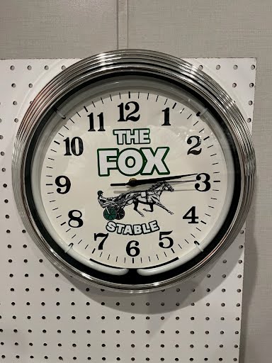 Fox custom neon clock with white glow